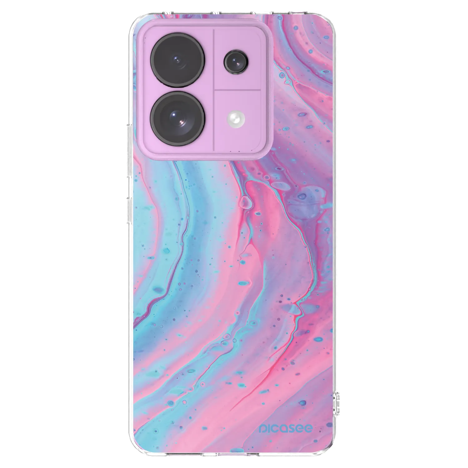 Picasee silikonowe przeźroczyste etui na Xiaomi Redmi Note 13 Pro 5G - Pink liquid