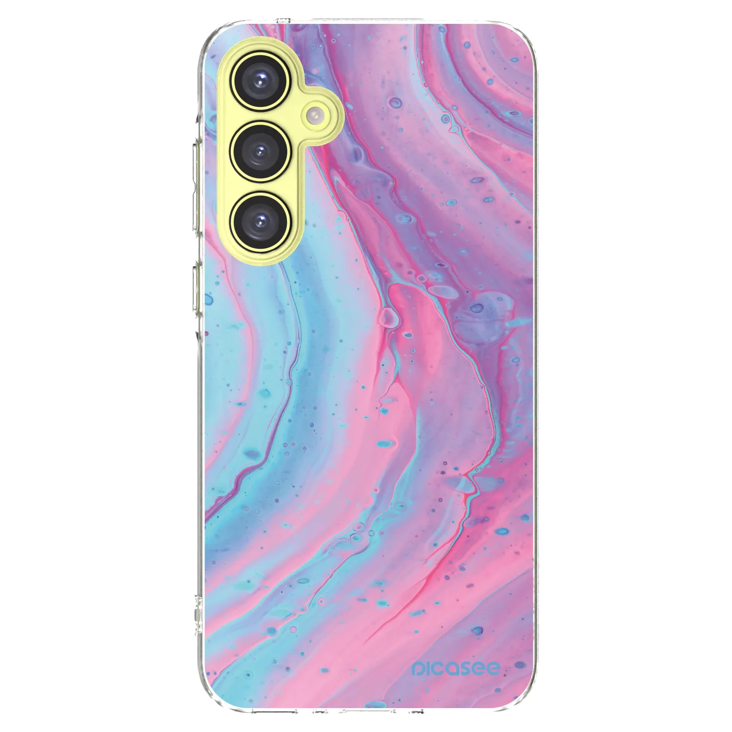 Picasee silikonowe przeźroczyste etui na Samsung Galaxy A35 5G A356B - Pink liquid