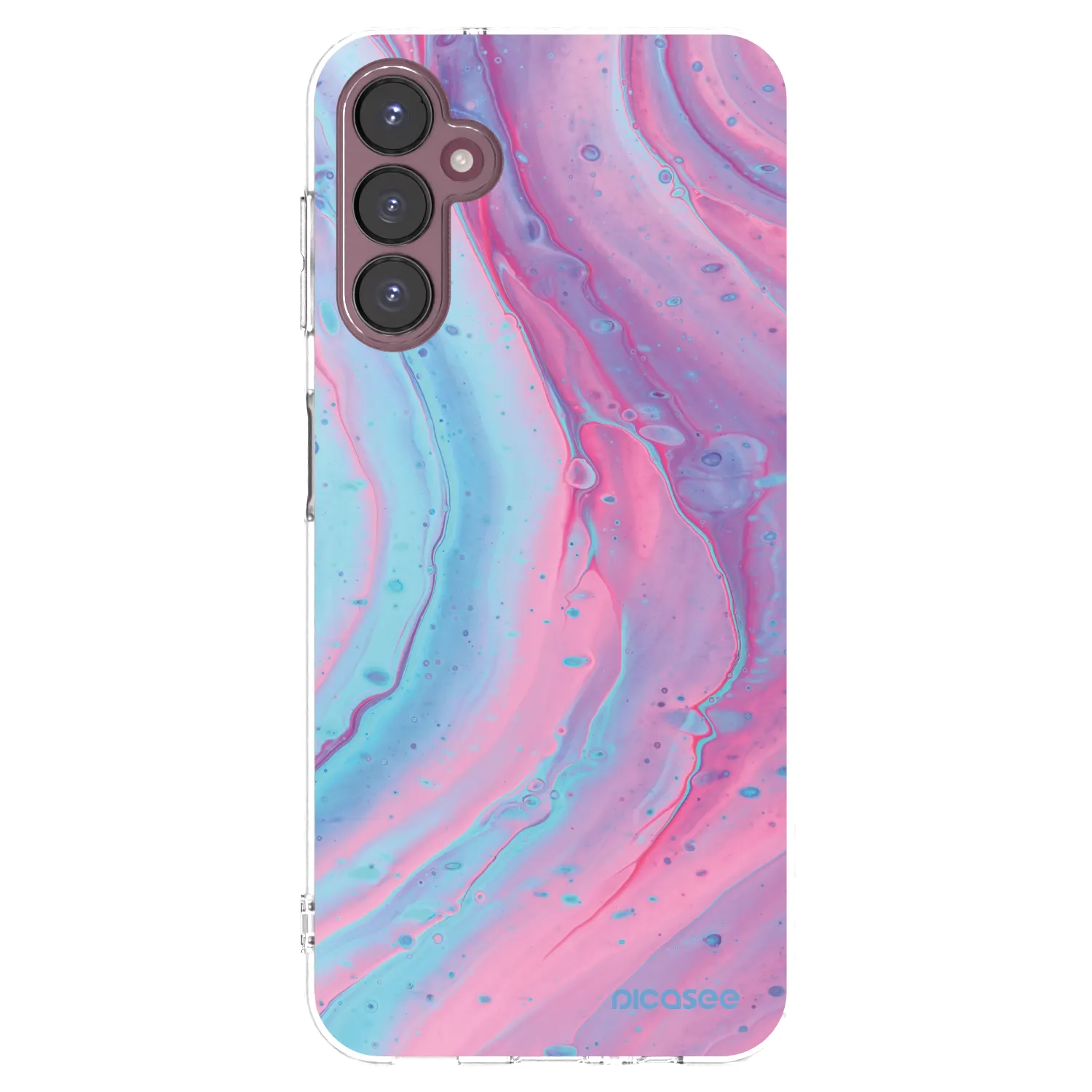 Picasee silikonowe przeźroczyste etui na Samsung Galaxy A05s A057G - Pink liquid