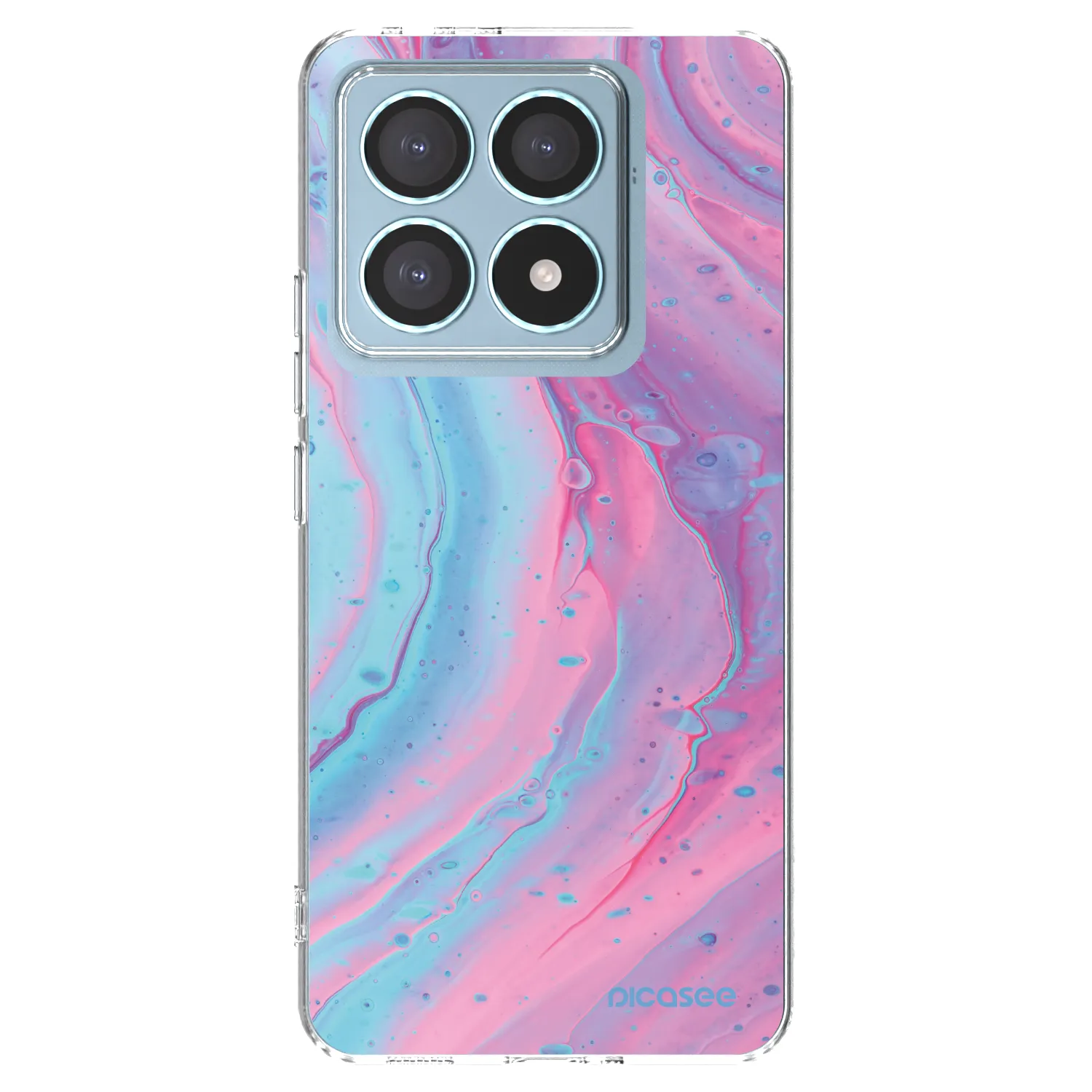 Picasee silikonowe przeźroczyste etui na Xiaomi 14T Pro - Pink liquid
