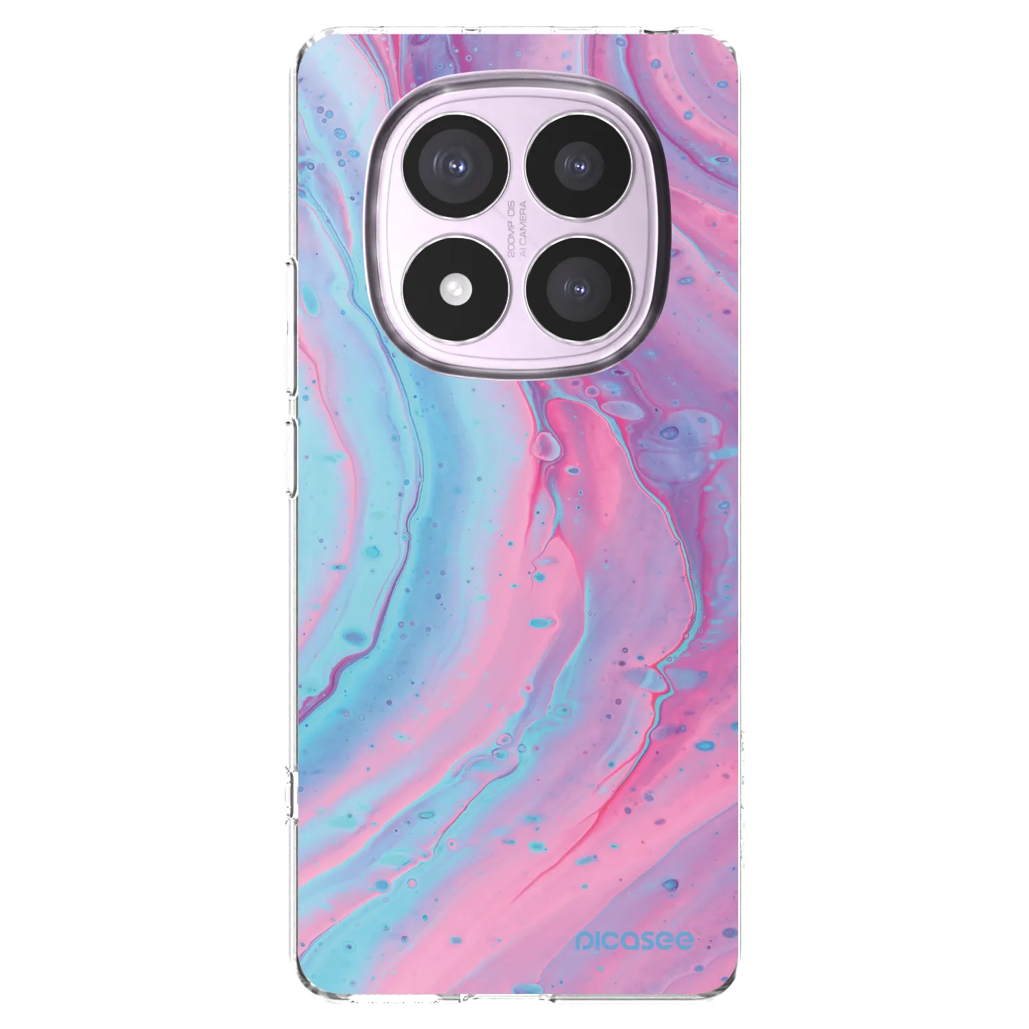 Picasee silikonowe przeźroczyste etui na Xiaomi Redmi Note 14 Pro 5G - Pink liquid