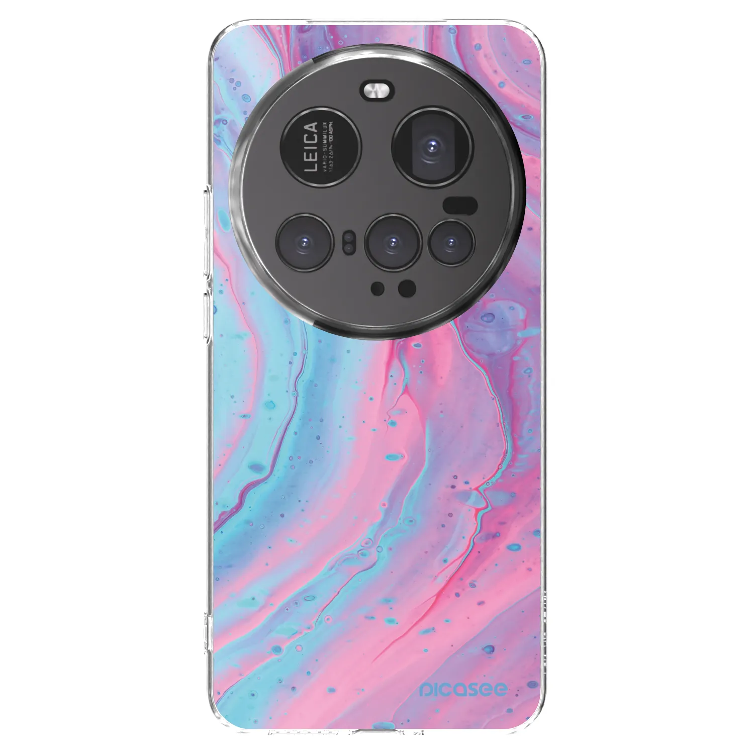 Picasee silikonowe przeźroczyste etui na Xiaomi 15 Ultra - Pink liquid