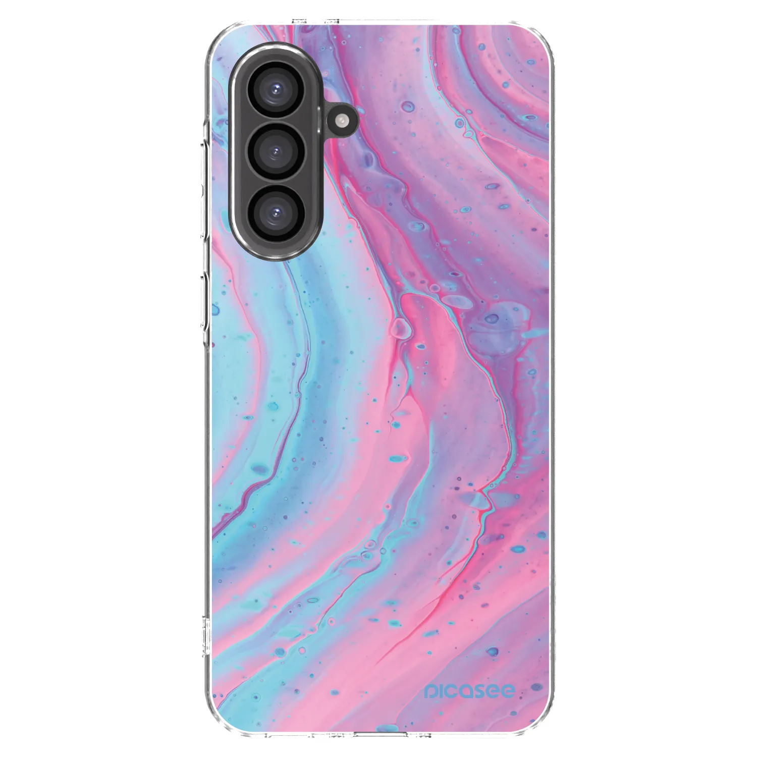Picasee silikonowe przeźroczyste etui na Samsung Galaxy A36 5G - Pink liquid