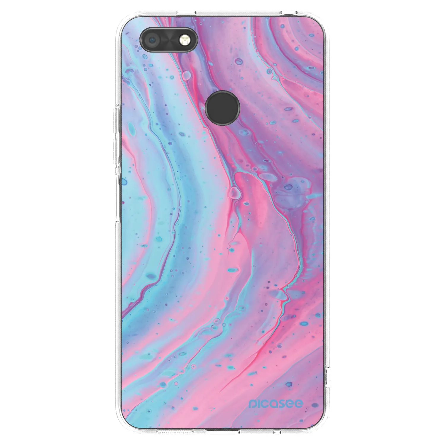 Picasee silikonowe przeźroczyste etui na Huawei P9 Lite Mini - Pink liquid