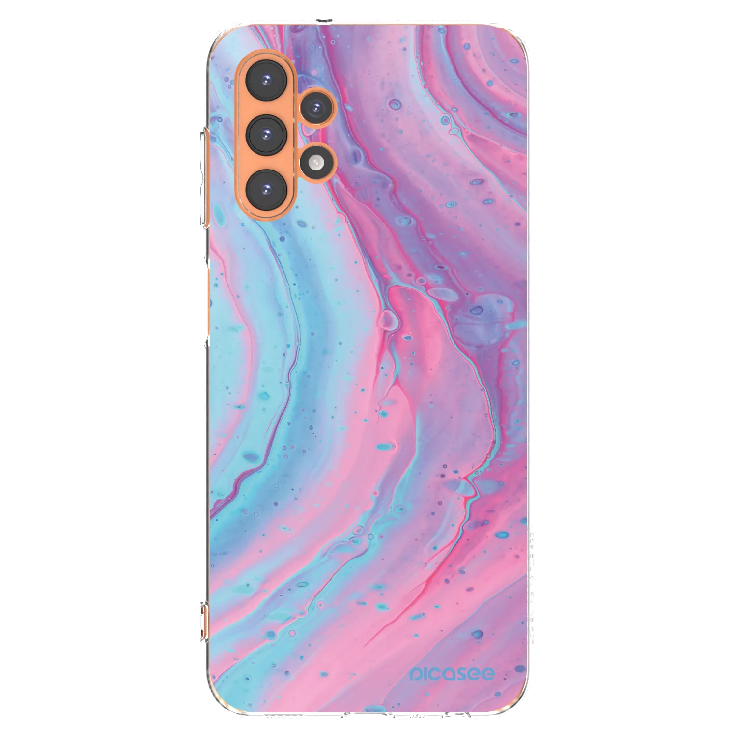 Picasee silikonowe przeźroczyste etui na Samsung Galaxy A13 5G - Pink liquid