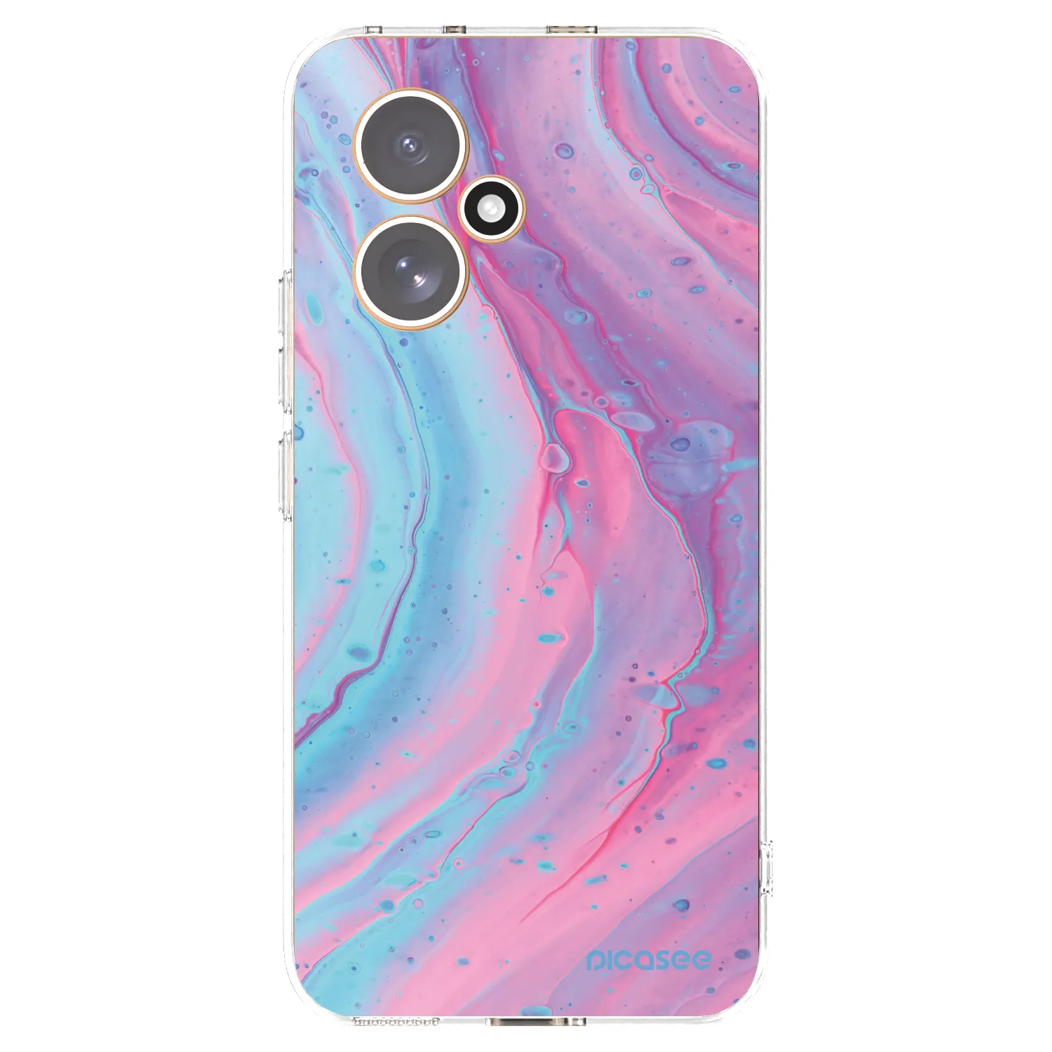 Picasee silikonowe przeźroczyste etui na Honor 400 5G - Pink liquid