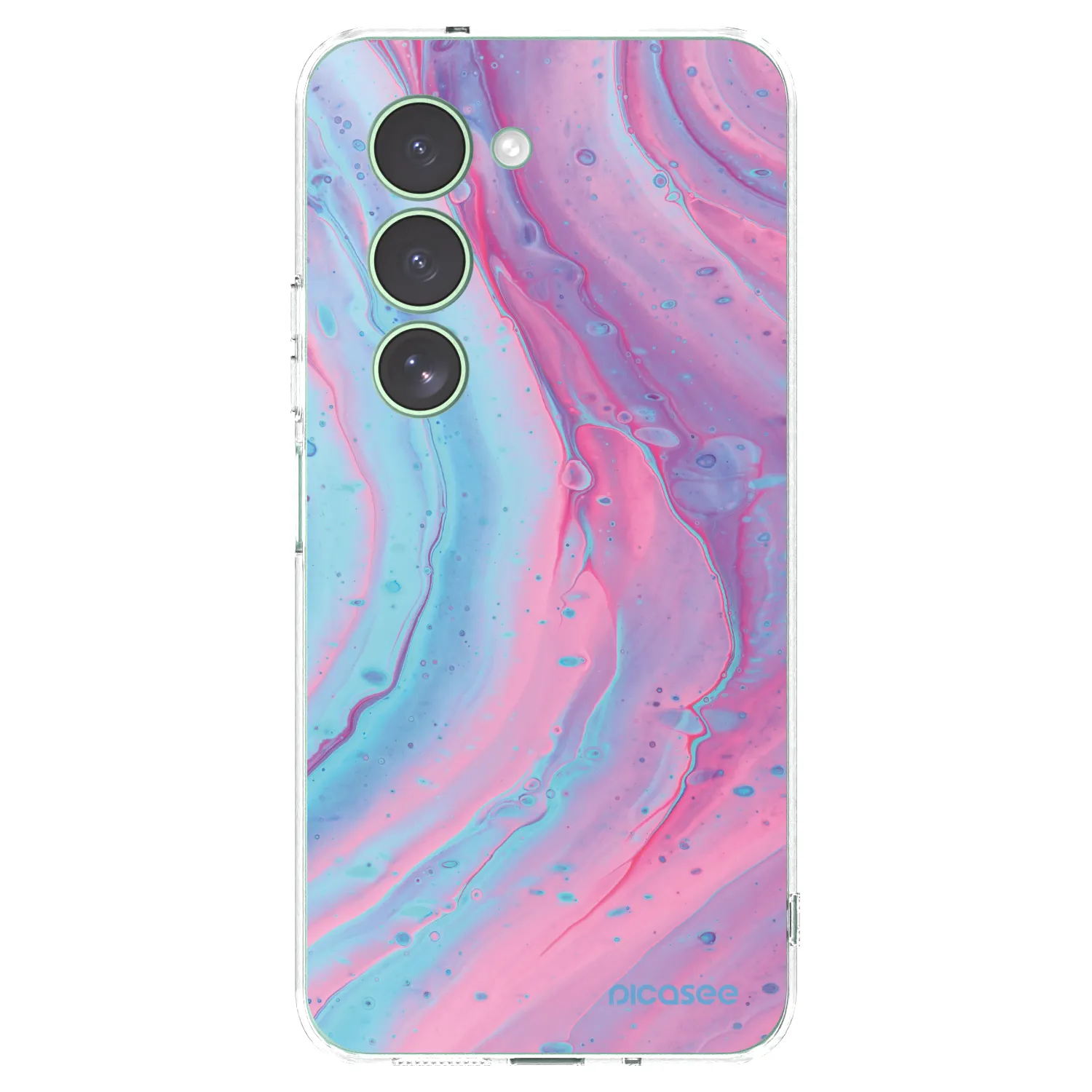 Picasee silikonowe przeźroczyste etui na Xiaomi Redmi 15 5G - Pink liquid