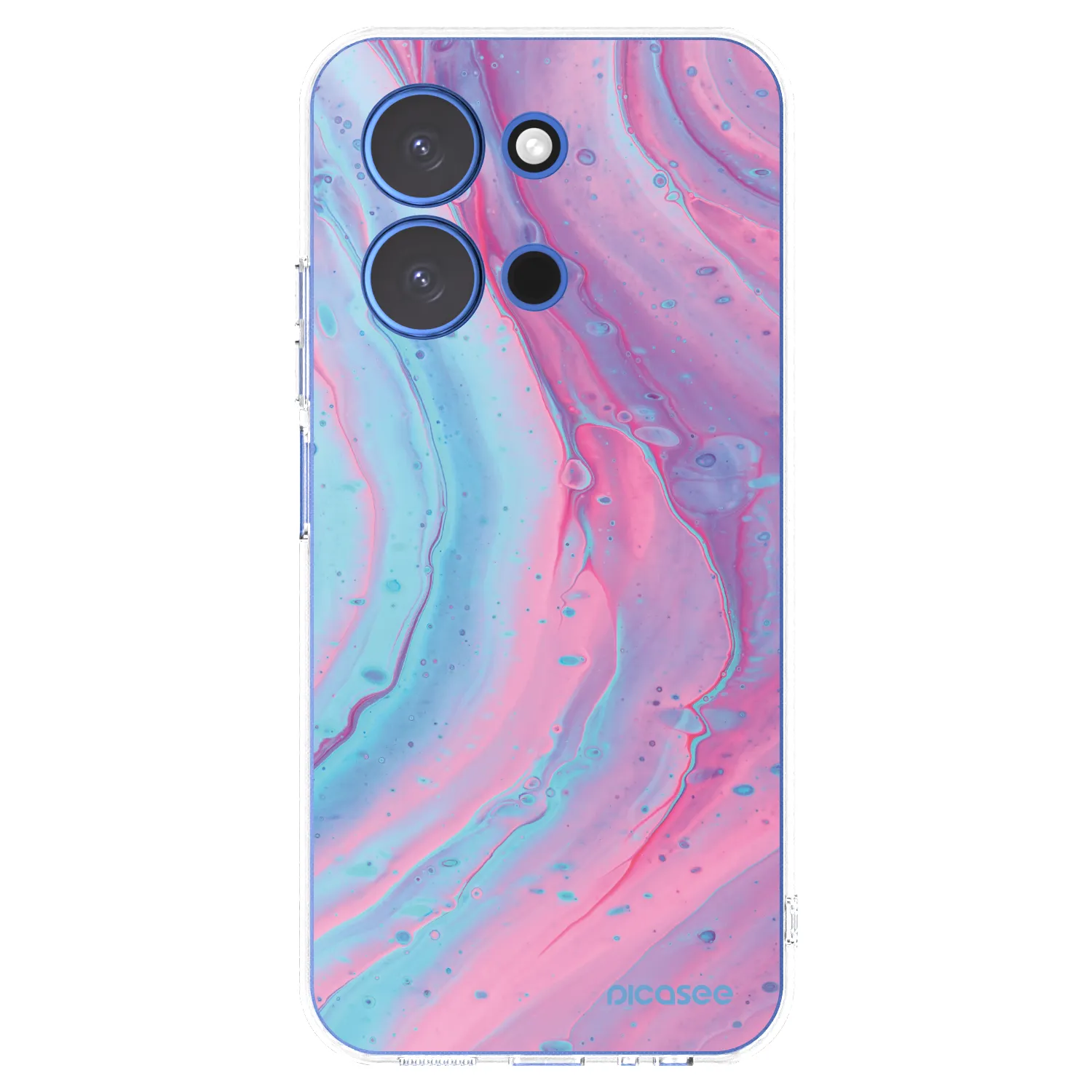 Picasee silikonowe przeźroczyste etui na Xiaomi Redmi 15C 4G - Pink liquid