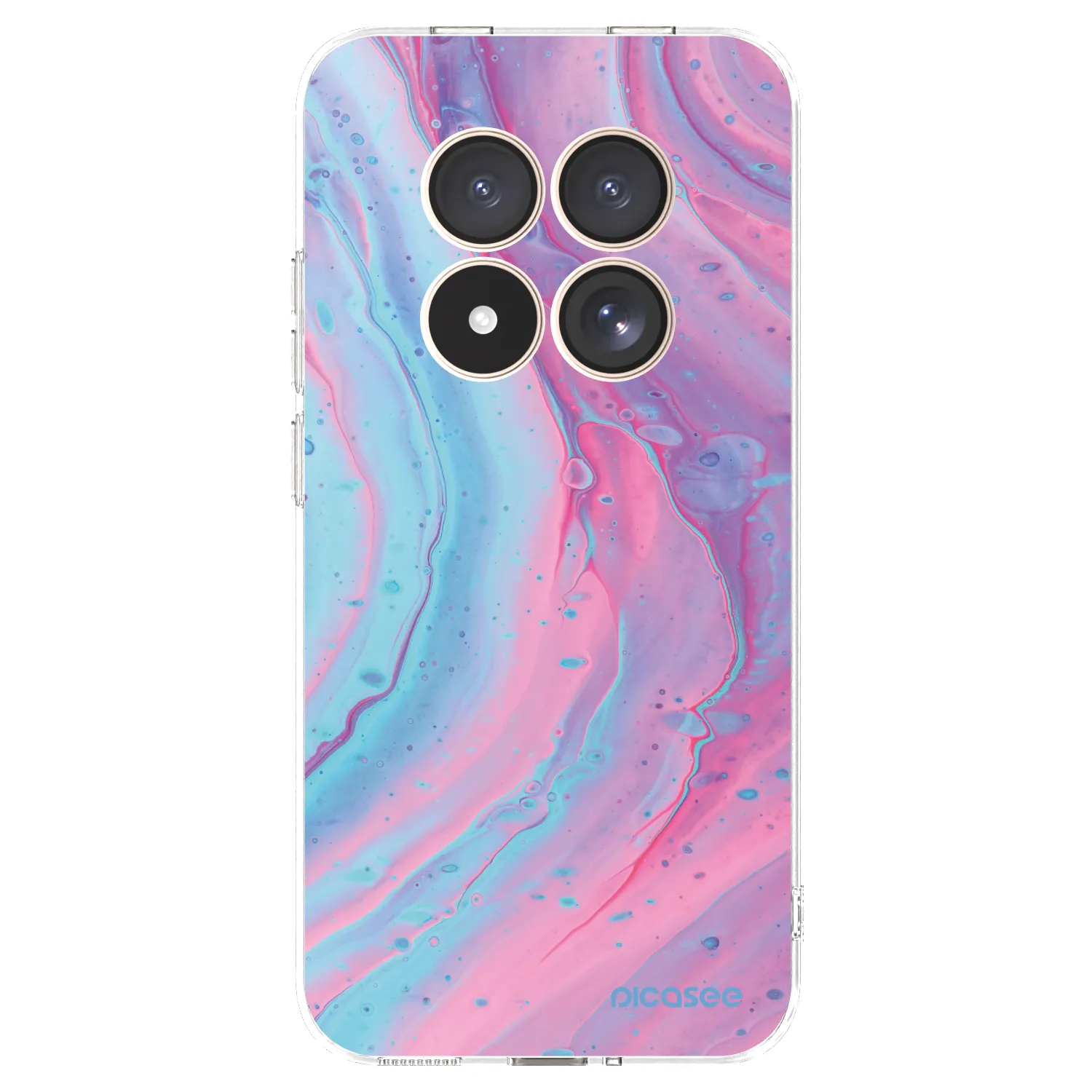 Picasee silikonowe przeźroczyste etui na Xiaomi Redmi Note 15 Pro 4G - Pink liquid