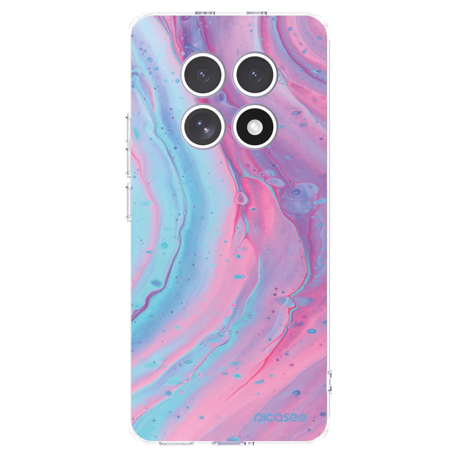 Picasee silikonowe przeźroczyste etui na Xiaomi Redmi Note 15 - Pink liquid