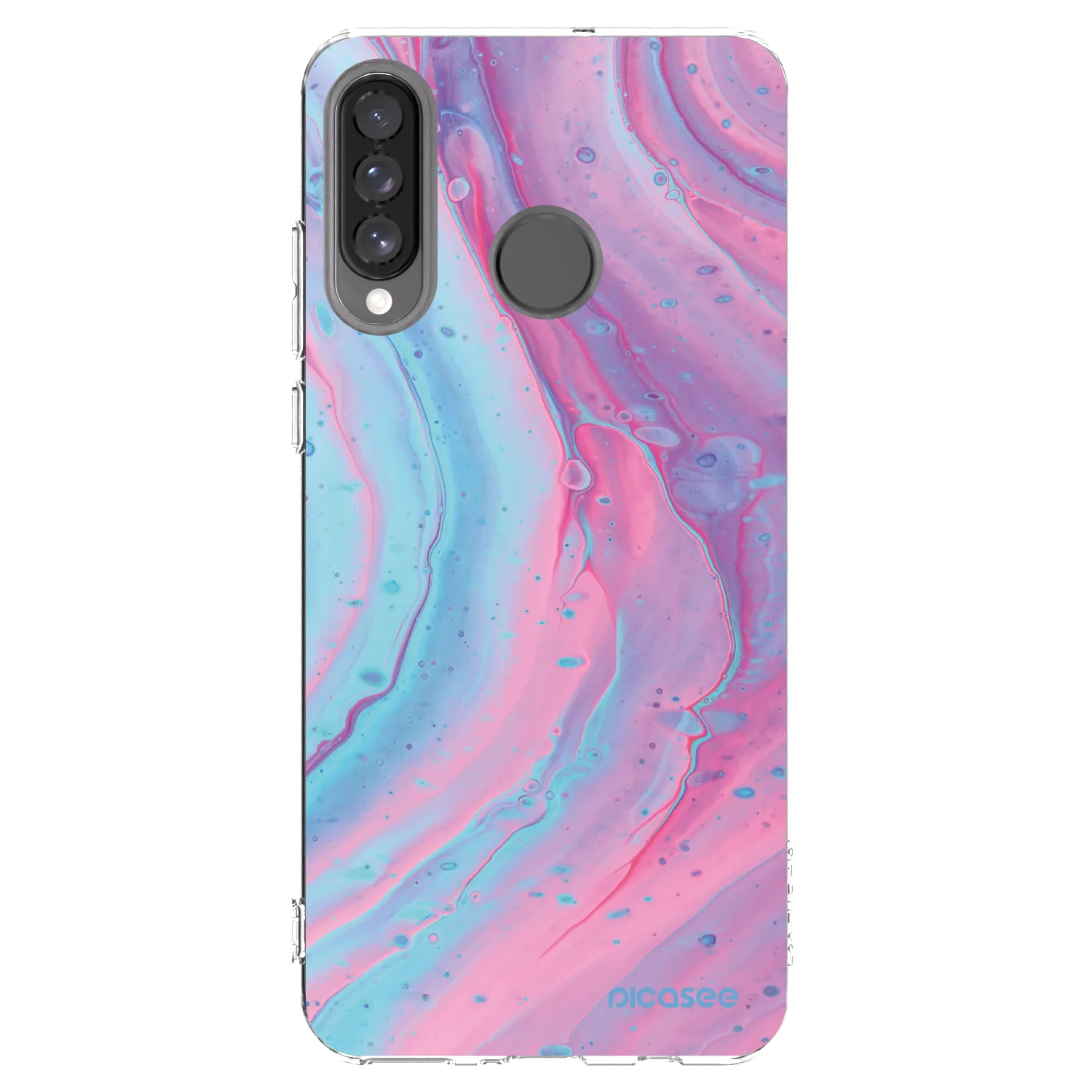 Picasee silikonowe przeźroczyste etui na Huawei P30 Lite - Pink liquid
