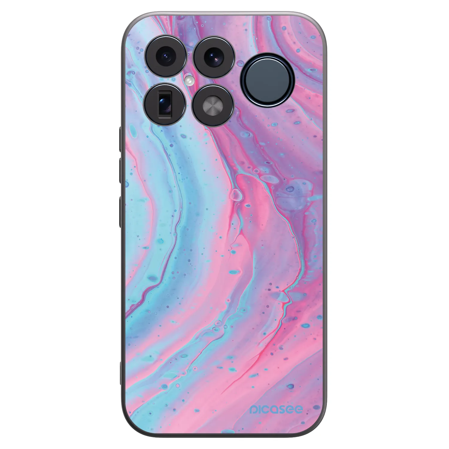 Picasee silikonowe czarne etui na Xiaomi Poco F8 Ultra - Pink liquid
