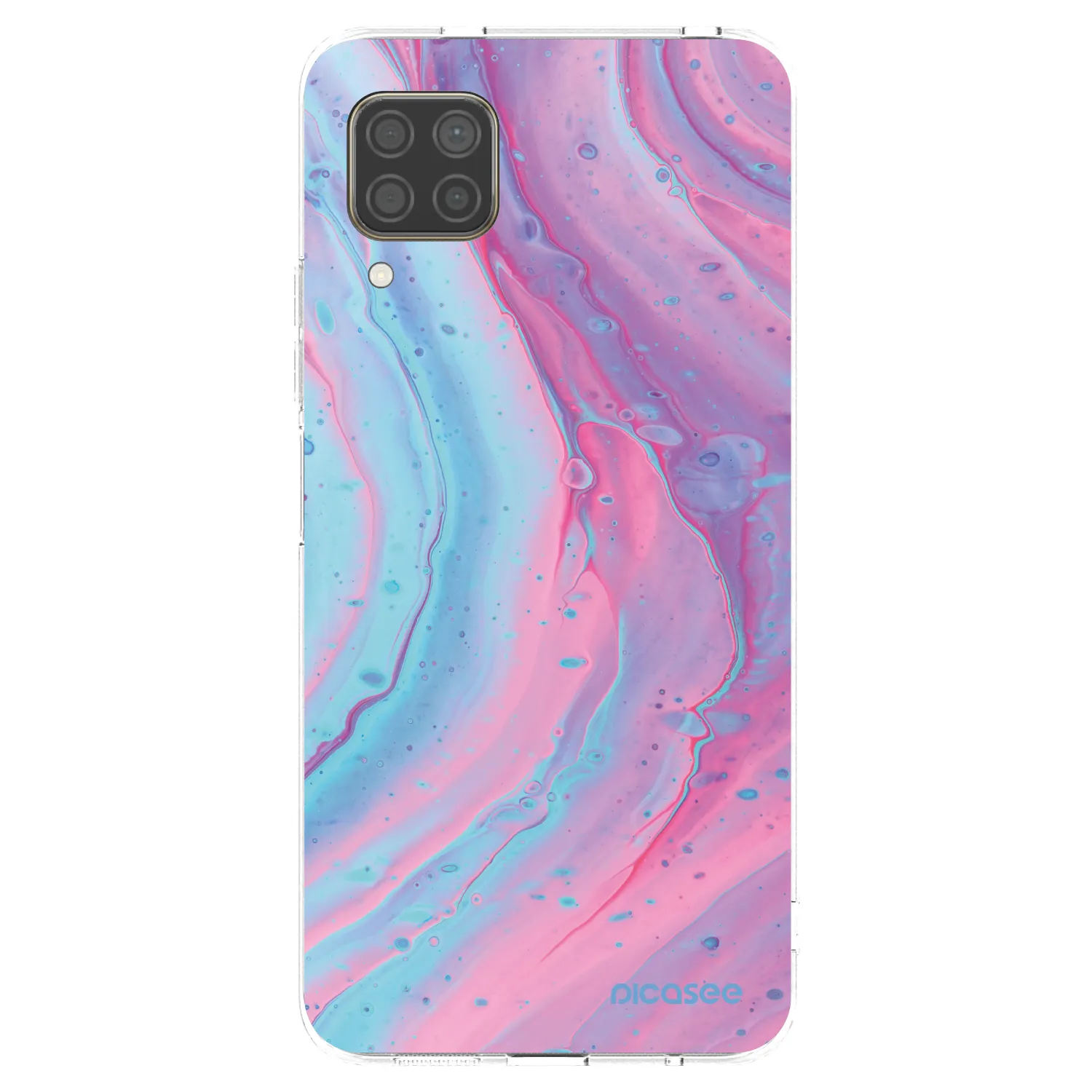 Picasee silikonowe przeźroczyste etui na Huawei P40 Lite - Pink liquid