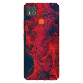 Picasee silikonowe przeźroczyste etui na Xiaomi Redmi 9C - Organic red
