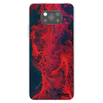 Picasee silikonowe czarne etui na Xiaomi Poco X3 - Organic red