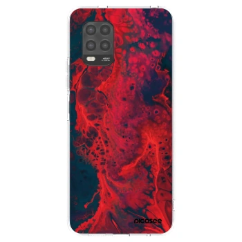 Picasee silikonowe przeźroczyste etui na Xiaomi Mi 10 Lite - Organic red
