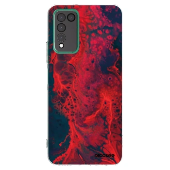 Picasee silikonowe przeźroczyste etui na Honor 10X Lite - Organic red