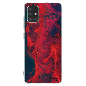Picasee silikonowe przeźroczyste etui na Samsung Galaxy M51 M515F - Organic red