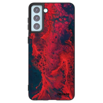 Picasee silikonowe czarne etui na Samsung Galaxy S21+ 5G G996F - Organic red