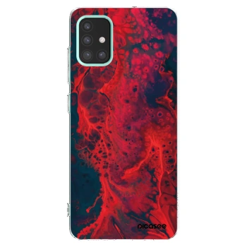 Picasee silikonowe przeźroczyste etui na Samsung Galaxy M31s - Organic red