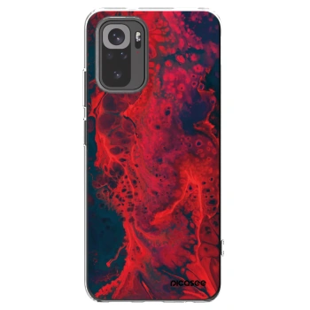 Picasee silikonowe przeźroczyste etui na Xiaomi Redmi Note 10S - Organic red