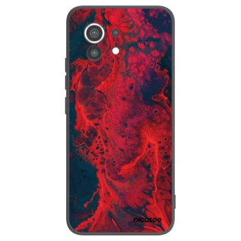 Picasee silikonowe czarne etui na Xiaomi Mi 11 - Organic red