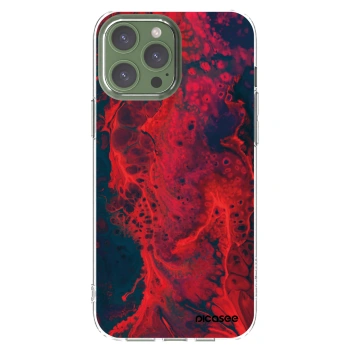 Picasee silikonowe przeźroczyste etui na Apple iPhone 13 Pro Max - Organic red