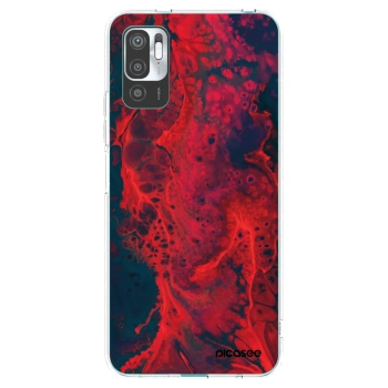 Picasee silikonowe przeźroczyste etui na Xiaomi Redmi Note 10 5G - Organic red