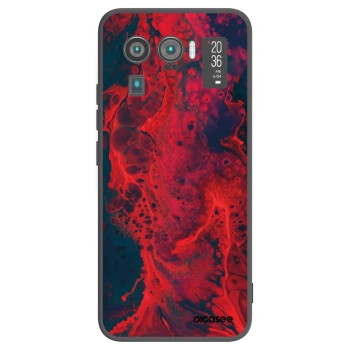 Picasee silikonowe czarne etui na Xiaomi Mi 11 Ultra - Organic red