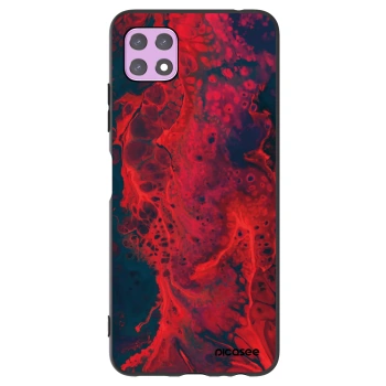 Picasee silikonowe czarne etui na Samsung Galaxy A22 A226B 5G - Organic red