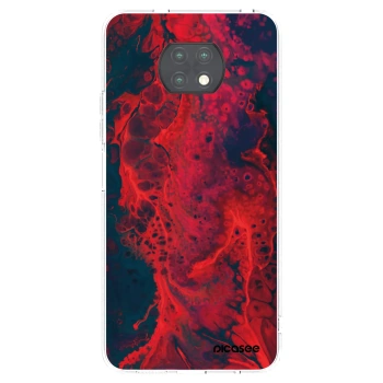 Picasee silikonowe przeźroczyste etui na Xiaomi Redmi Note 9T - Organic red