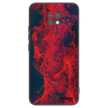 Picasee silikonowe czarne etui na Xiaomi Redmi Note 9T - Organic red