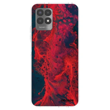 Picasee silikonowe przeźroczyste etui na Realme 8i - Organic red