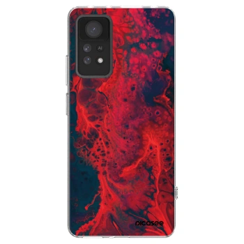 Picasee silikonowe przeźroczyste etui na Xiaomi Redmi Note 11 Pro 5G - Organic red