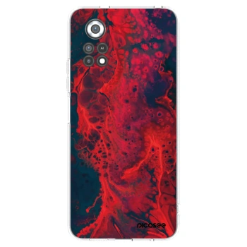 Picasee silikonowe przeźroczyste etui na Xiaomi Poco X4 Pro 5G - Organic red