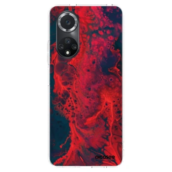 Picasee silikonowe przeźroczyste etui na Huawei Nova 9 SE - Organic red
