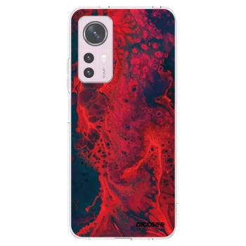 Picasee silikonowe przeźroczyste etui na Xiaomi 12 - Organic red
