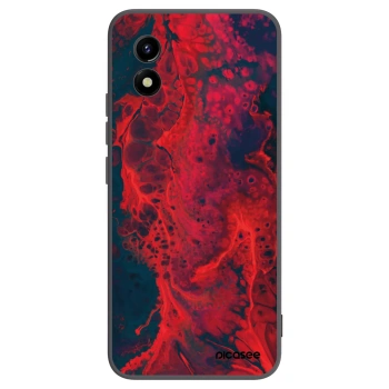 Picasee silikonowe czarne etui na Vivo Y01 - Organic red