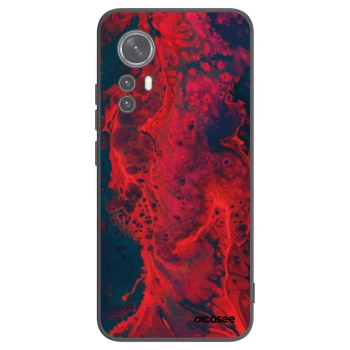 Picasee silikonowe czarne etui na Xiaomi 12X - Organic red