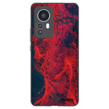 Picasee silikonowe czarne etui na Xiaomi 12T Pro - Organic red
