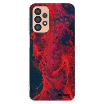 Picasee silikonowe przeźroczyste etui na Samsung Galaxy A23 A236B 5G - Organic red