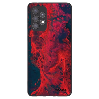Picasee silikonowe czarne etui na Samsung Galaxy A73 5G - Organic red