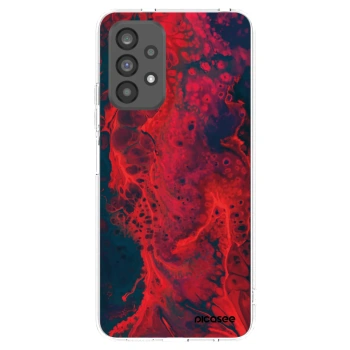 Picasee silikonowe przeźroczyste etui na Samsung Galaxy A73 5G - Organic red