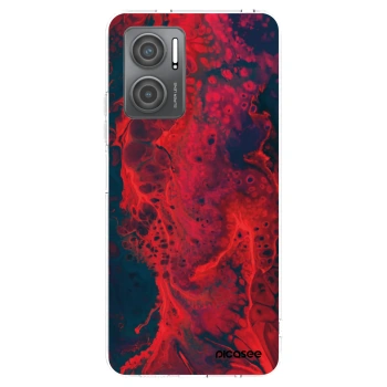 Picasee silikonowe przeźroczyste etui na Xiaomi Redmi 10 5G - Organic red