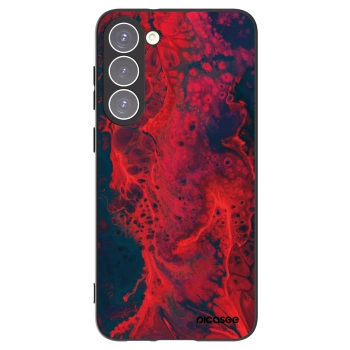 Picasee silikonowe czarne etui na Samsung Galaxy S23+ 5G - Organic red