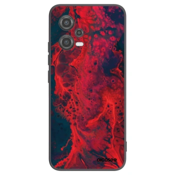 Picasee silikonowe czarne etui na Xiaomi Poco X5 - Organic red