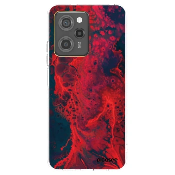 Picasee silikonowe czarne etui na Xiaomi Poco X5 Pro - Organic red