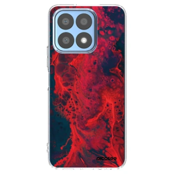 Picasee silikonowe przeźroczyste etui na Honor X8a - Organic red