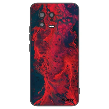 Picasee silikonowe czarne etui na Xiaomi 13 - Organic red