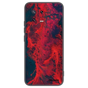 Picasee silikonowe czarne etui na Xiaomi 13 Pro - Organic red